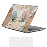 LanBaiLan Laptop Plastic Hard Shell Protective Case, Compatible for New MacBook Air 13 inch 2020 2019 2018 Release A2337 M1 A2179 A1932 Retina Display with Touch ID & Keyboard Cover, Aesthetic Flower