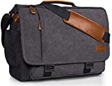 Estarer Computer Messenger Bag 17-17.3 Inch Water-resistance Canvas Laptop Shoulder Bag for Travel Work College New Version