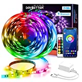 DAYBETTER Led Strip Lights 100ft (2 Rolls of 50ft) Smart Light Strips with App Control Remote, 5050 RGB Led Lights for Bedroom, Music Sync Color Changing Lights for Room Party