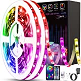 Tenmiro Led Lights for Bedroom 100ft (2 Rolls of 50ft) Music Sync Color Changing LED Strip Lights with Remote and App Control 5050 RGB LED Strip, LED Lights for Room Home Party Decoration
