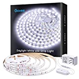 Govee White LED Strip Lights, Upgraded 16.4ft Dimmable LED Light Strip 6500K Bright Daylight White, Strong Adhesive, 300 LEDs Flexible Tape Lights for Mirror, Kitchen Cabinet, Bedroom