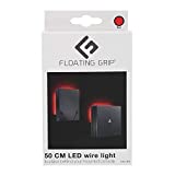 USB LED Light Strip by FLOATING GRIP - Mood Lighting Accent & Gamer Decor for Video Gaming Consoles & Game Rooms - Compatible with Playstation or Xbox - Adhesive Strips (0.5 Meter, Red)