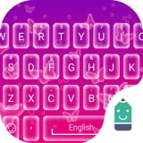 Neon Butterfly Theme&Emoji Keyboard