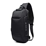 Sling Bag for Men Shoulder Crossbody Backpack Waterproof Sling Backpack with USB Charging Port Anti Theft Chest Pack Bag Casual Daypack Fit 9.7 Inch Ipad (Black)