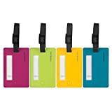 Travelon Set of 4 Assorted Color Luggage Tags, One Size