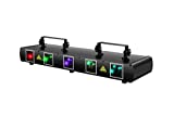 DJ Lights, U`King 5 Beam Effect Sound Activated DJ Party Lights RGBYC LED Music Light by DMX Control for Disco Dancing Birthday Bar Stage Lighting