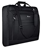 Garment Bags for Travel, Carry On Garment Bag for Business Trips with Shoulder Strap, Mancro Waterproof Foldable Luggage Hanging Suit Bags Gift for Men Women, 2 in 1 Suitcase for Coats, Suits (Black)