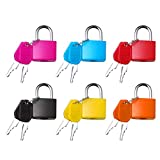 6 Pcs Suitcase Locks with Keys, Metal Padlocks Luggage Padlocks Multicolor Small Padlock Keyed Padlock for School Gym
