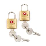 Samsonite Travel Sentry 2-Pack Key Locks, Brass