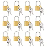 12 Pack Small Locks with Keys, Mini Padlock for Luggage, Backpacks, Gym Bags, Jewelry Box, Diaries
