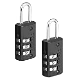 Master Lock 646T Set Your Own Combination Luggage Lock, 2 Pack, Black