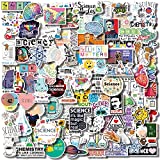 100 Pcs Natural Sciences Stickers Pack, Physics, Chemistry, Biology Experiment Vinyl Stickers, Student Science Laboratory Sticker Decals for Laptop, Water Bottle, Notebook, Luggage, Computer Decor
