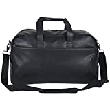 Kenneth Cole Reaction Port Stanley 20' Duffel Pebbled Vegan Leather Carry On Shoulder Duffle Travel Bag, Black