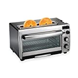 Hamilton Beach 2-in-1 Countertop Oven and Long Slot Toaster, Stainless Steel, 60 Minute Timer and Automatic Shut Off (31156)