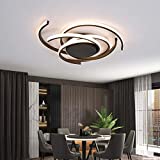 UMEILUCE LED Bedroom Light 22' Modern Flush Mount Ceiling Lamp Black Close to Ceiling Fixture Dimmable with Remote Control for Kids Dining Living Room Kitchen