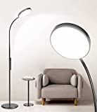 Keepsmile LED Floor Lamp with Touch and Remote Control 4 Color Standing Lamp with Stepless Dimmer Memorable Led Lamp Adjustable Gooseneck Reading Floor Lamps for Bedrooms, Living Room and Office