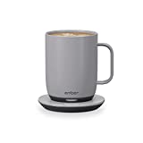 New Ember Temperature Control Smart Mug 2, 14 oz, Gray, 80 min. Battery Life - App Controlled Heated Coffee Mug