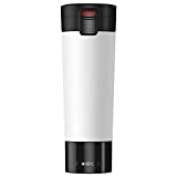 FUTURELAB Temperature Control Coffee Mug, Multi-functional Travel Mug with 14400mah Power Bank, Vacuum Insulated Hot Beverage Warmer, 10OZ (White)
