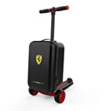 DAKOTT Ferrari Kids 3 Wheels Scooter with a Detachable Luggage, Black, Medium (FXA66BLACK)