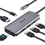 Docking Station USB C to Dual HDMI Adapter, USB C Hub Dual HDMI Monitors for Windows,USB C Adapter with Dual HDMI,3 USB Port,PD Compatible for Dell XPS 13/15, Lenovo Yoga,etc