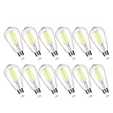 12-Pack Vintage 7W ST58 LED Edison Light Bulbs 60W Equivalent, 850Lumens, 5000K Daylight White, E26 Base LED Filament Bulbs, CRI90+, Antique Glass Style Great for Home, Bedroom, Office, Non-Dimmable