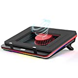 IETS GT500 Powerful Turbo-Fan (5000 RPM) RGB Laptop Cooling Pad with Infinitely Variable Speed,Seal Foam for Rapid Cooling Gaming Laptop,13-17.3inch Laptop Cooler with 3-Port USB Hub