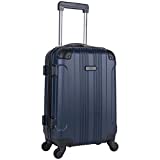 KENNETH COLE REACTION Out Of Bounds Luggage Collection Lightweight Durable Hardside 4-Wheel Spinner Travel Suitcase Bags, Navy, 20-Inch Carry On