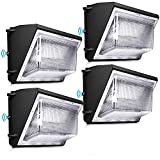 LEDMO 120W LED Wall Pack Light 4 Pack Dusk to Dawn with Photocell Outdoor Commercial Industrial Lights 840W HPS/HID Equivalent 5000K Security Flood Lighting for Buildings,Warehouse, Parking Lots,Yard