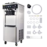 VEVOR 2200W Commercial Soft Ice Cream Machine 3 Flavors 5.3 to 7.4Gallons per Hour Auto Clean LED Panel Perfect for Restaurants Snack Bar supermarkets 2200W