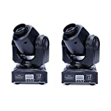 XPCLEOYZ Stage Lights Moving Head Light 8 Gobos 8 Colors 11 Channels 2PCS 60W Spotlight DMX 512 with Sound Activated for Wedding DJ Party Stage Lighting …
