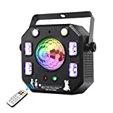 Disco Light Party Light, Eyeshot Led DJ Lights 4 in 1 with Magic Kaleidoscope Ball, Led Patterns Strobe Light and Purple UV Light, Great for stage & dj lighting, Disco Club Party Church Lights