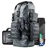 Mission Darkness Dry Shield Faraday Backpack 40 Liter Capacity. Waterproof Tactical Bag with MOLLE Webbing and Removable Packs. Signal Blocking Anti-tracking EMP Shield Data Privacy for Electronics