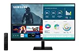 SAMSUNG 32” M7 Smart Monitor & Streaming TV, 4K UHD, Adaptive Picture, Ultrawide Gaming View, Watch Netflix, HBO, Prime Video, Apple Airplay, Alexa,Built In Speakers, Remote,USB-C,LS32AM702UNXZA,Black