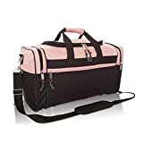 17' Womens Duffle Bag in Pink and Black