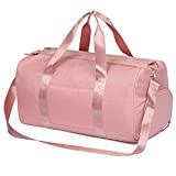 MABROUC Duffle Bag For Women, Sports Duffel Bag for Gym with Wet Pocket & Shoe Compartment, Overnight Weekender Travel Bag(Pink)