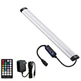 LAIFUNI Dimmable Under Cabinet Lighting, RGB LED Light Bar, RF Remote Control Lamp, Multicolor Under Counter Lights for Desk, Room, Cupboard, Hallway, Shelf, Closet (12 Inch)