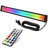 MEIKEE 25W RGBW LED Wall Washer Light, Color Changing LED Strip Light with RF Remote, IP66 Waterproof, 120V RGB LED Light Bar for Outdoor Indoor Lighting Projects Wedding Church Party Stage Lighting