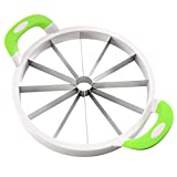 XIOMOO Watermelon Slicer Large Fruit Cutter 15.7' Stainless Steel Cantaloupe Melon Slicer Peeler for Kitchen, Home