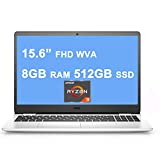 Dell Inspiron 3000 3505 15 Laptop 15.6” FHD WVA Narrow Border Display AMD Ryzen 3 3250U Processor (i7-7600u) 8GB RAM 512GB SSD AMD Radeon Graphics Fingerprint HDMI Win10 (Snow White)