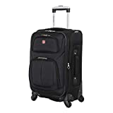 SwissGear Sion Softside Expandable Luggage, Black, Carry-On 21-Inch