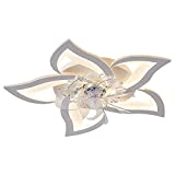 REYDELUZ Ceiling Fan with Lights,27.2In 50W,Remote Control 3 color temperatures,3 Gear Wind Speed fan light,Round Ceiling Lights with Fan for Bedroom,Living Room and Dining Room (Style-G).