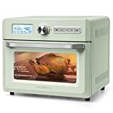 CROWNFUL 19 Quart/18L Air Fryer Toaster Oven, Convection Roaster with Rotisserie & Dehydrator, 10-in-1 Countertop Oven, Original Recipe and 8 Accessories Included, UL Listed (Green)