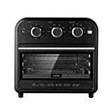 Comfee' Retro Air Fryer Toaster Oven, 7-in-1, 1250W, 14QT Capacity, 4 Slice, Air Fry, Bake, Broil, Toast, Warm, Convection Broil, Convection Bake, Black, Perfect for Countertop (CO-A101A(BK))