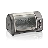 Hamilton Beach 31344D Easy Reach With Roll-Top Door Toaster Oven 4-Slice Silver