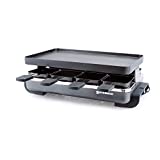 Swissmar Classic 8 Person Anthracite Raclette with Cast Aluminum Grill Plate