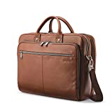 Samsonite Classic Leather Toploader Briefcase, Cognac, One Size