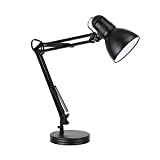 Globe Electric 5698601 Swing-Arm Desk Lamp, with Base, Black