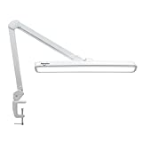 Bemelux LED Architect Desk Lamp with Clamp, Metal Swing Arm 2000 Lumens Dimming Office Table Lamp for Task Work Drafting Reading Desktop, 234PCS Bright LEDs, 24W, 5 Color Temperatures Workbench Lamp