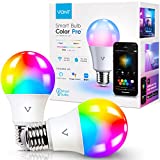Smart Light Bulbs [2 Pack], WiFi & Bluetooth 5.0, Compatible w/ Alexa & Google Without Hub, Dimmable, Music Sync, Schedules, Color Changing Bulb RGBCW Smart Bulb Lights LED Bulb, A19/E26 9W 810LM