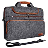 DOMISO 17 Inch Multi-Functional Laptop Sleeve Business Briefcase Waterproof Messenger Shoulder Bag Compatible with 17'-17.3' Notebooks/Dell/Acer/HP/MSI/ASUS, Dark Grey